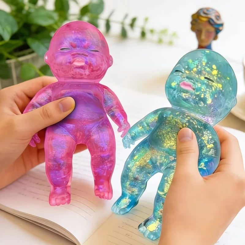 Anti-stress Squeeze Toy Cute Baby Shape Stress Relief Toy Shining Squishy Baby Stretchable Slow Rising Toy For Friends Gift 2026