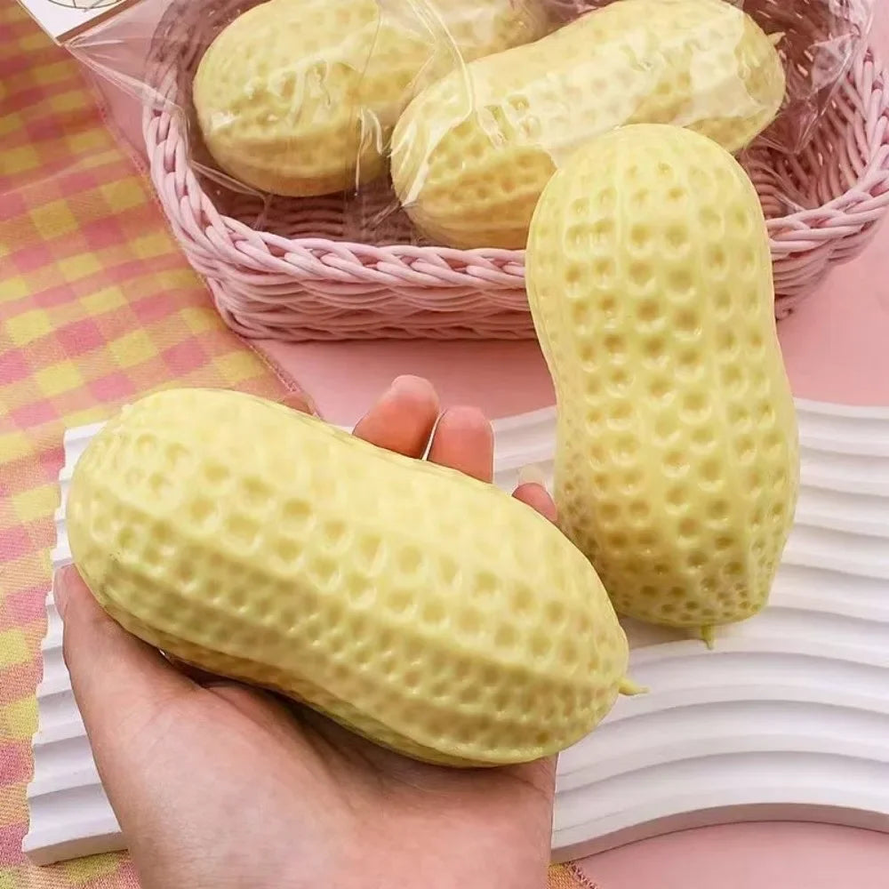 Pelota Antiestrés de Cacahuete, Pelota Blanda y Crujiente, Juguete Sensorial con Sensación Cremosa, Juguete Antiestrés ASMR para