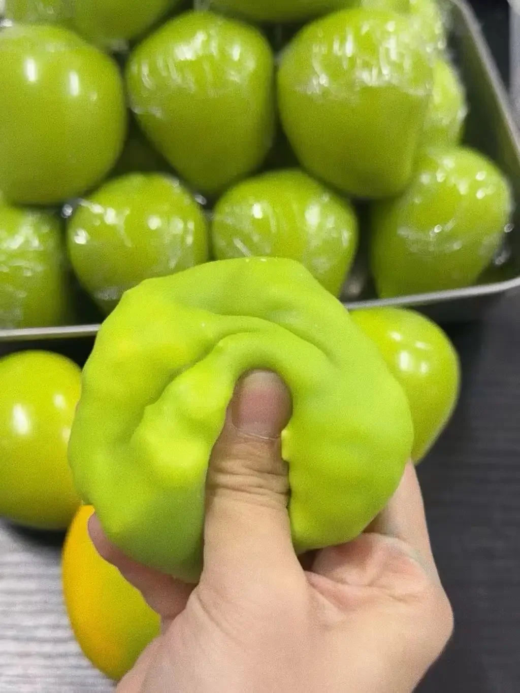 Pelota Antiestrés de Mango Crujiente Hecha a Mano, Juguete Sensorial de Mango que Cambia de Color, Pelota Antiestrés ASMR