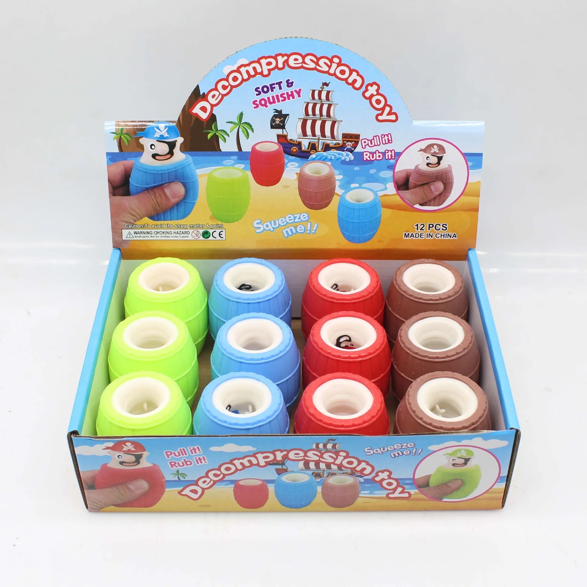 Anti-Stress Toy Pirate Cup Squeeze Fidget Toys Tpr Squishy Anti Stress Funny Stress Relief For Kids Adults Gift Prop J164