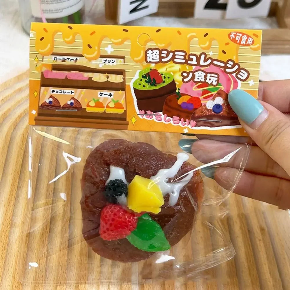 Anti-stress Slow Rising Squeeze Toy Soft Tpr Slow Rebound Toy Simulation Toast Cake Shape Stress Relief Toy Party Prank Props