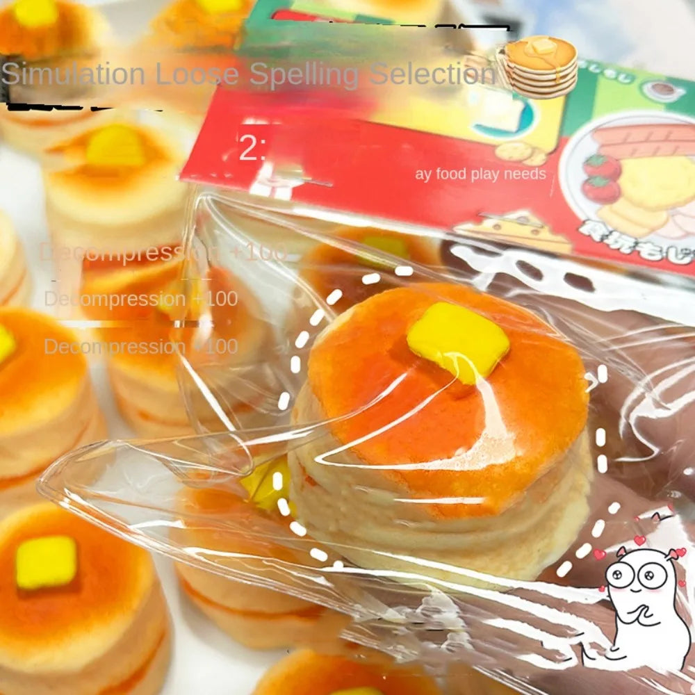 Anti-stress Slow Rising Squeeze Toy Soft Tpr Slow Rebound Toy Simulation Toast Cake Shape Stress Relief Toy Party Prank Props