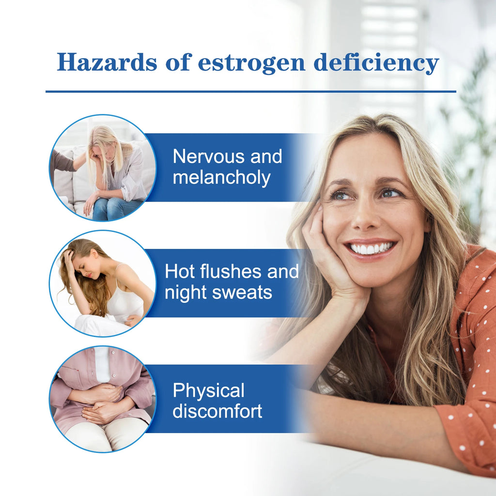 Estrogen Relief Cream for Women Reduce Fatigue Relieve Anxiety Stress Emotional Flashes Menopausal Progesterone Body Health Care
