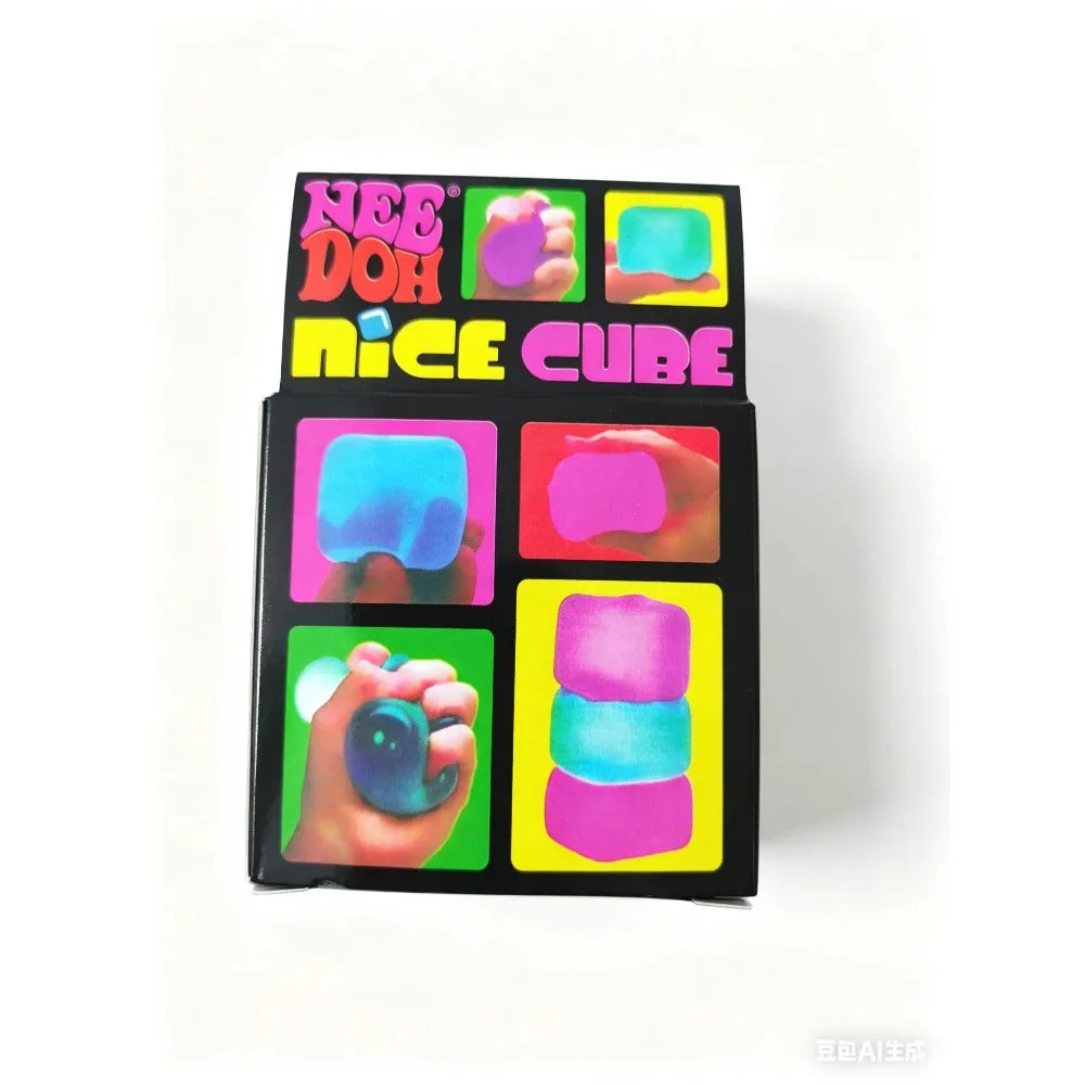 Brinquedo Sensorial Nice Cube - Cubo Antiestresse Macio para Alívio do Estresse, Super Sólido para Diversão ao Apertar
