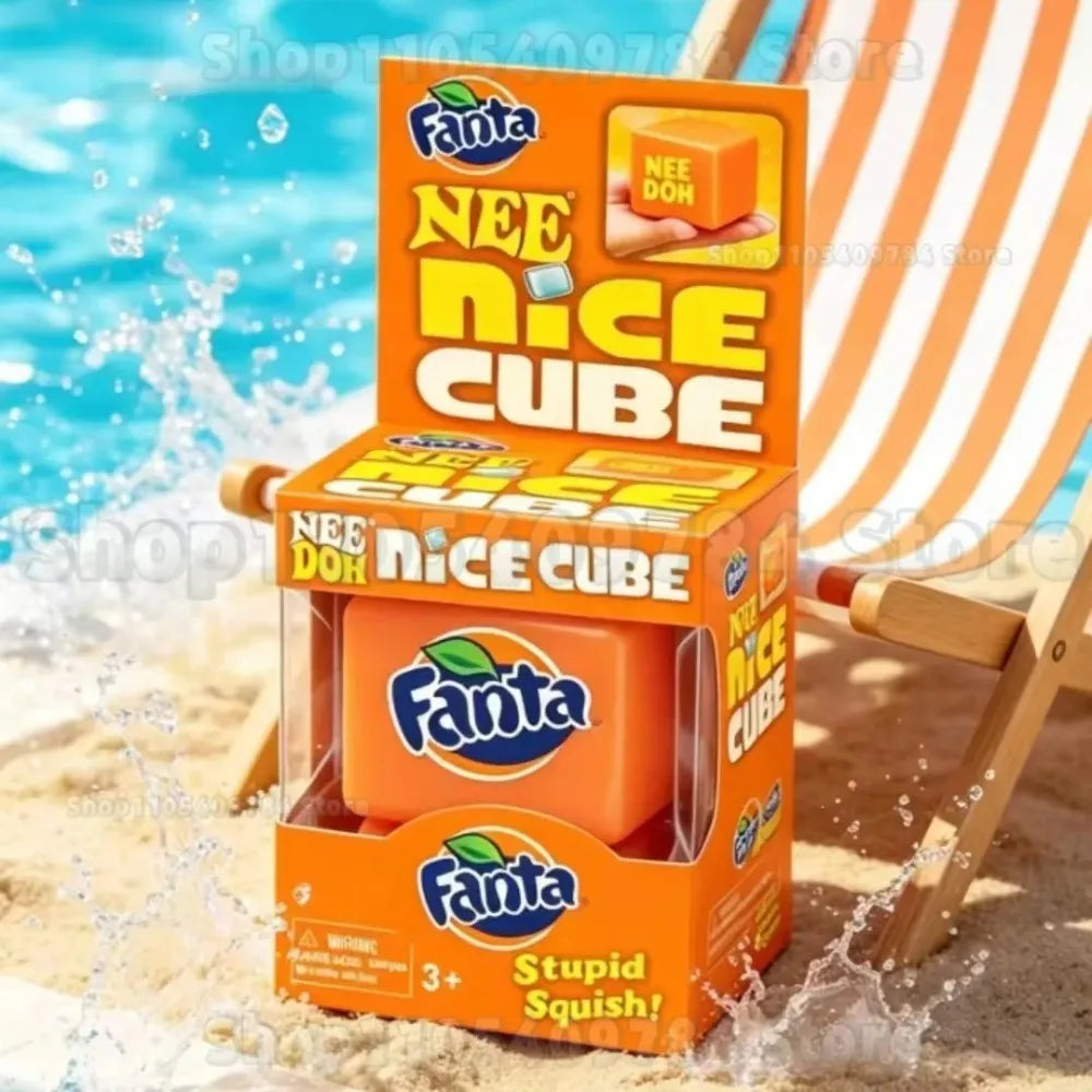 Juguete Antiestrés Nee Dohn Nice Cube Dr Pepper, Cubo Sensorial Suave para Niños y Adultos, Alivio de la Ansiedad