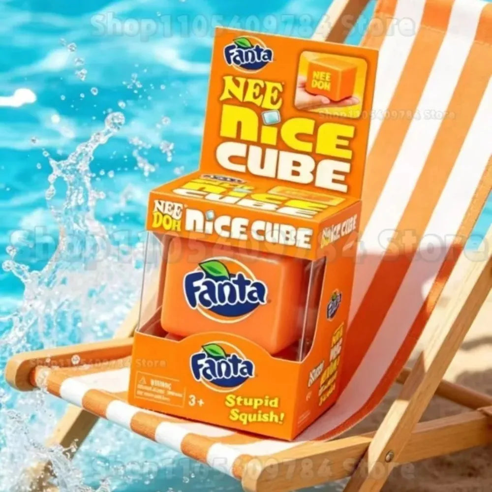 Juguete Antiestrés Nee Dohn Nice Cube Dr Pepper, Cubo Sensorial Suave para Niños y Adultos, Alivio de la Ansiedad