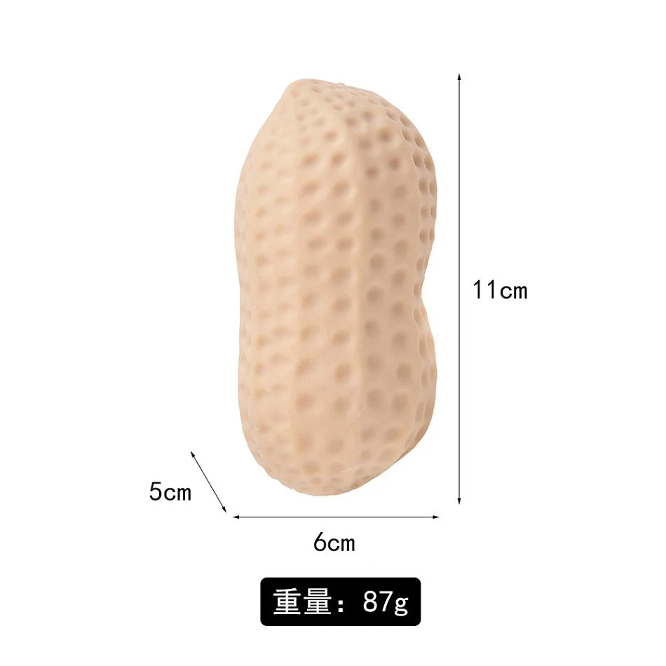 Simulation   Peanut Stress Crunchy Squeeze Squishy Toy Anti-anxiety Feel  Fun Food Decompression Toy  ASMR Sensory For Adults
