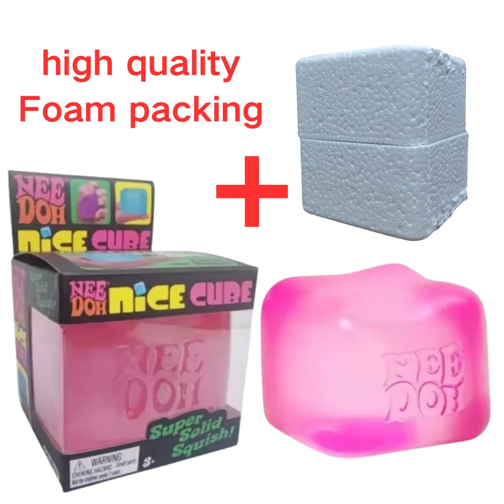 Juguete Antiestrés Schylling NeeDoh Nice Cube, Cubo Súper Sólido de Ascenso Lento, Juguete Sensorial para Aliviar la Ansiedad