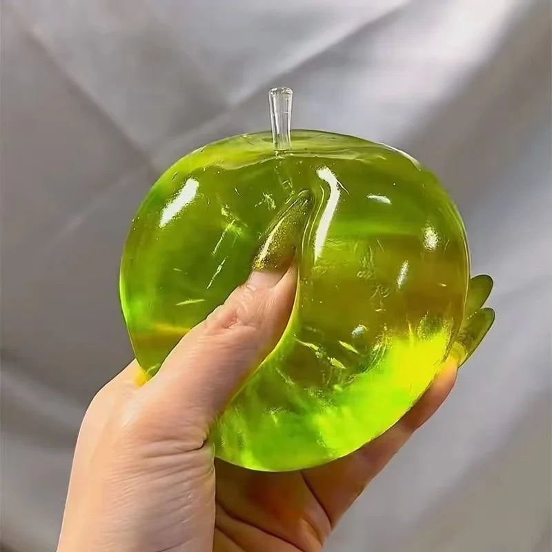 New Juguete Antiestrés De Manzana Verde En Polvo, Juguete De Apriete De Manzana De Rebote Lento, Alivia La Presión Y La Ansiedad