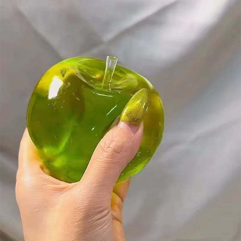New Juguete Antiestrés De Manzana Verde En Polvo, Juguete De Apriete De Manzana De Rebote Lento, Alivia La Presión Y La Ansiedad