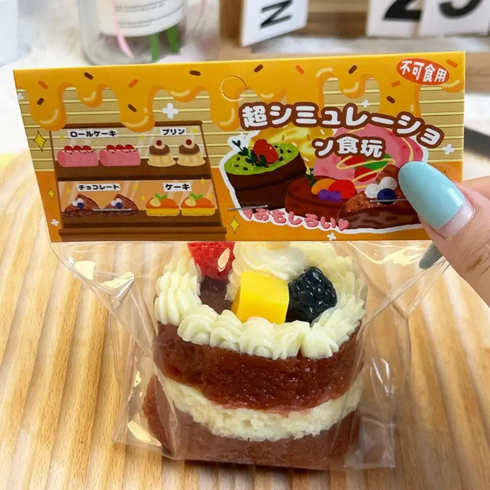 Anti-stress Slow Rising Squeeze Toy Soft Tpr Slow Rebound Toy Simulation Toast Cake Shape Stress Relief Toy Party Prank Props
