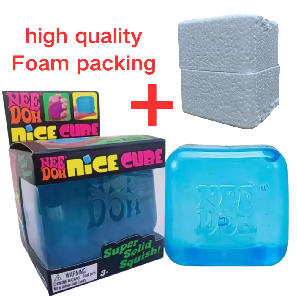 Juguete Antiestrés Schylling NeeDoh Nice Cube, Cubo Súper Sólido de Ascenso Lento, Juguete Sensorial para Aliviar la Ansiedad