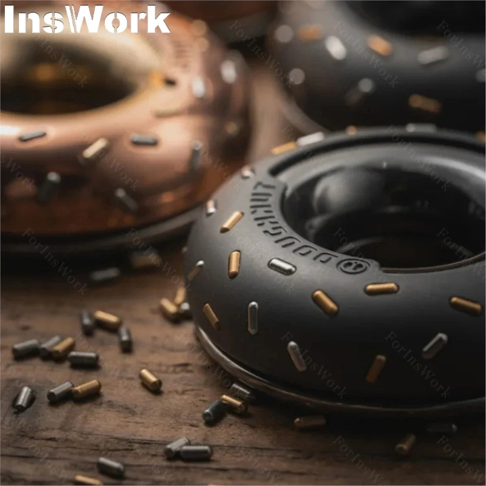 LAUTIE EDC X URBAN EDC Co-Brand “Doughnut”Fidget Spinner Metal Fidget Spinner Fidget Anti Stress Toy