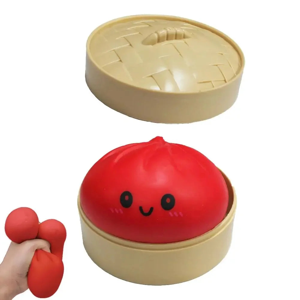 Bolas Antiestrés de Colores en Forma de dumpling squishies, Reutilizables, de Baja Elasticidad, Juguetes de Descompresión
