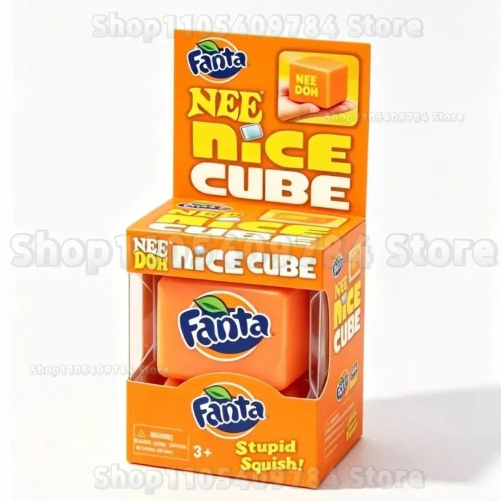 Juguete Antiestrés Nee Dohn Nice Cube Dr Pepper, Cubo Sensorial Suave para Niños y Adultos, Alivio de la Ansiedad