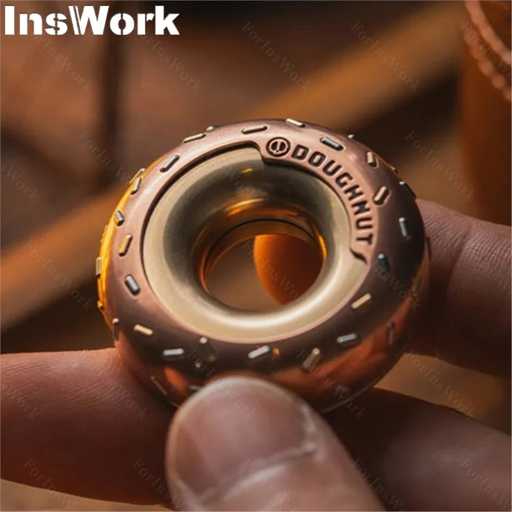 LAUTIE EDC X URBAN EDC Co-Brand “Doughnut”Fidget Spinner Metal Fidget Spinner Fidget Anti Stress Toy
