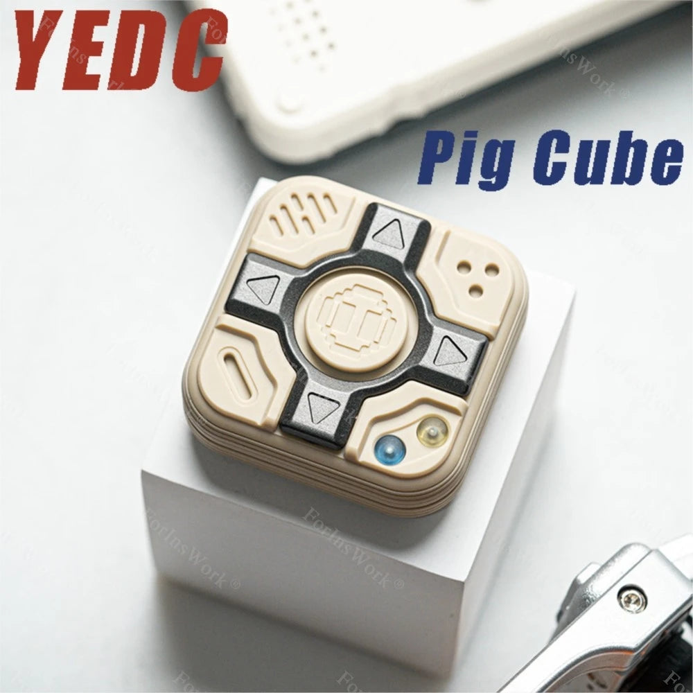 YEDC PIG CUBE Magnet Inner Liner Push Slider Fidget Sliders Magnetic Toys Anti Stress Toy Cool Gadget Limited to 500pcs