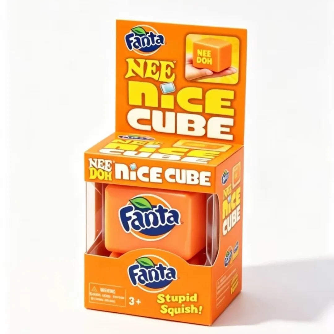 Juguete Antiestrés Nee Dohn Nice Cube Dr Pepper, Cubo Sensorial Suave para Niños y Adultos, Alivio de la Ansiedad