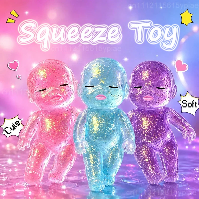 Anti-stress Squeeze Toy Cute Baby Shape Stress Relief Toy Shining Squishy Baby Stretchable Slow Rising Toy For Friends Gift 2026