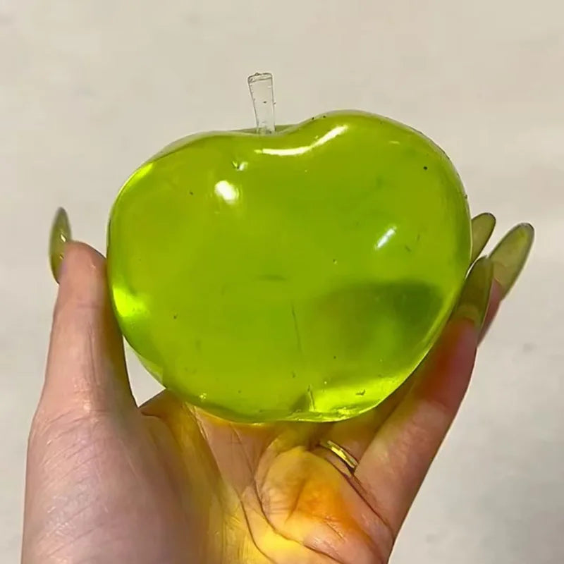 New Juguete Antiestrés De Manzana Verde En Polvo, Juguete De Apriete De Manzana De Rebote Lento, Alivia La Presión Y La Ansiedad