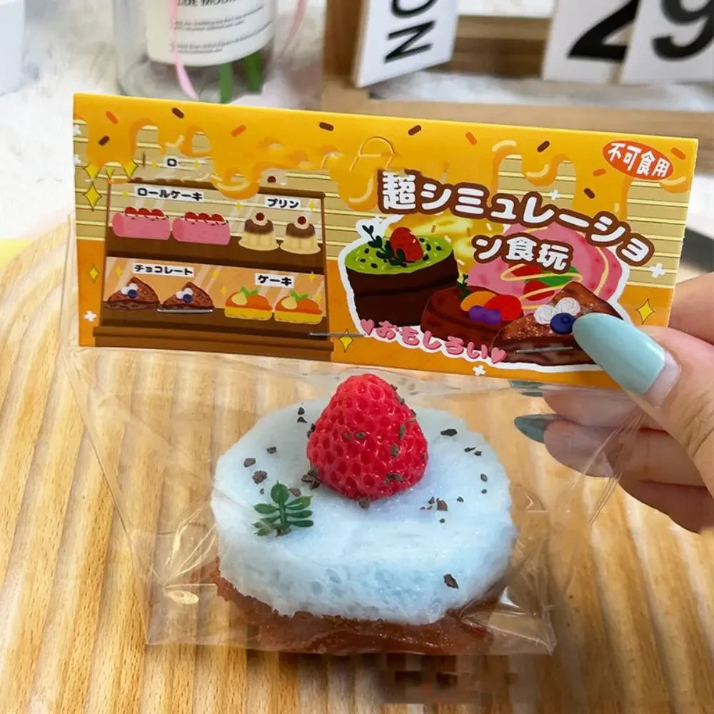 Anti-stress Slow Rising Squeeze Toy Soft Tpr Slow Rebound Toy Simulation Toast Cake Shape Stress Relief Toy Party Prank Props