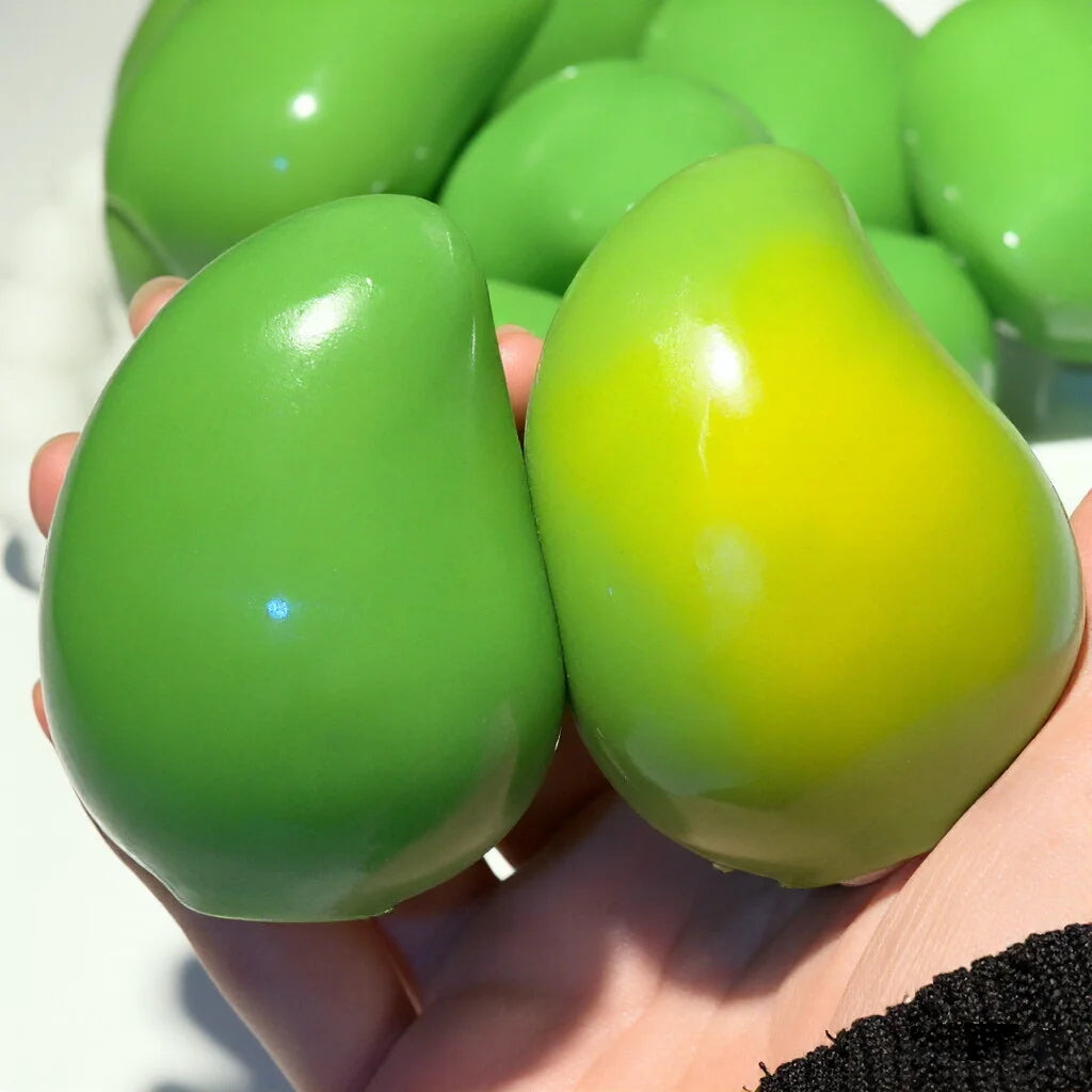 Pelota Antiestrés de Mango Crujiente Hecha a Mano, Juguete Sensorial de Mango que Cambia de Color, Pelota Antiestrés ASMR