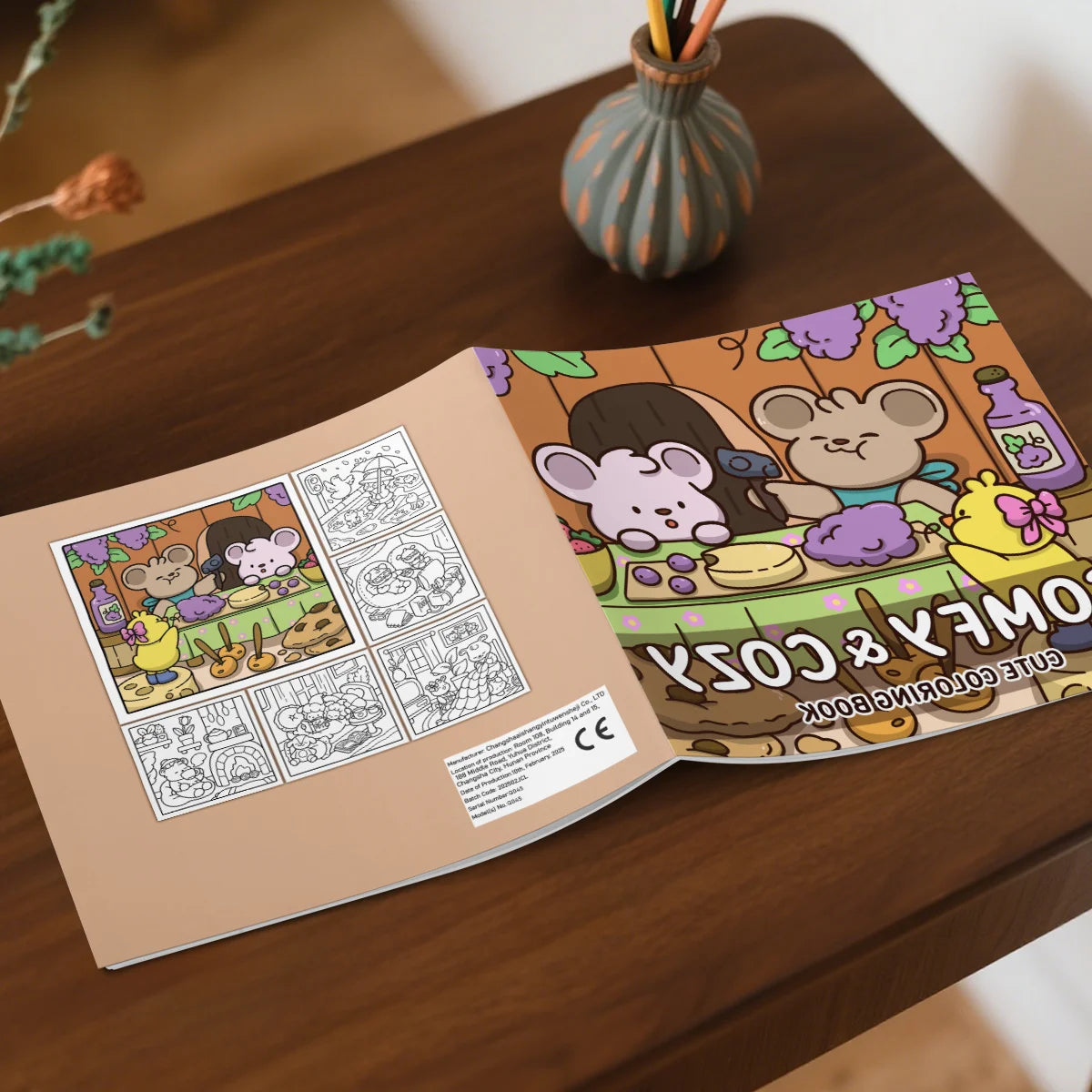 Anti Anxiety Comfy & Cozy Cute Coloring Book for Adults Stress Relief DIY Painting Drawing Art Activity Book Perfect Gift