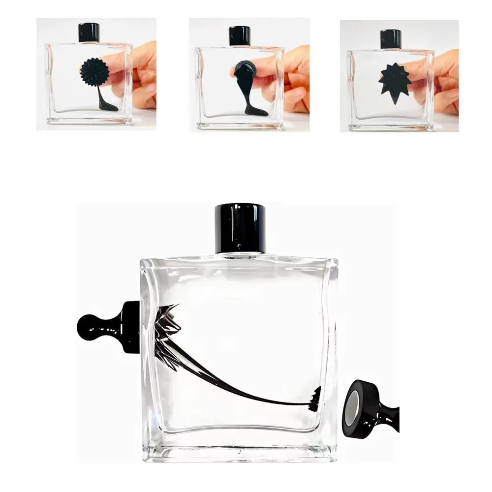 Magnetic FerroFluid Display Bottle STEM Toy Metal Funny Stress Relief Science Decompression Anti-Stress Toy for Adults & Kids
