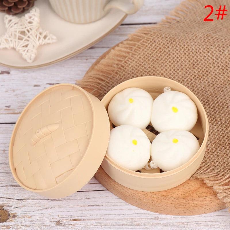 1Set Steamed Stuffed Bun Squeeze Antistress Slow Rebound Spoof Stress Relief Toy