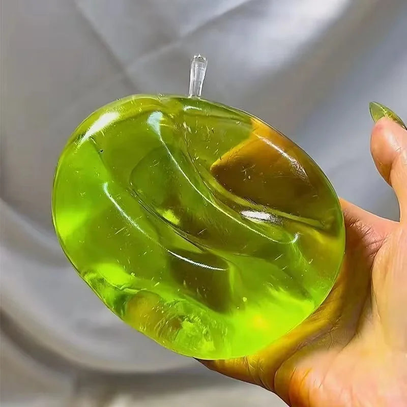 New Juguete Antiestrés De Manzana Verde En Polvo, Juguete De Apriete De Manzana De Rebote Lento, Alivia La Presión Y La Ansiedad