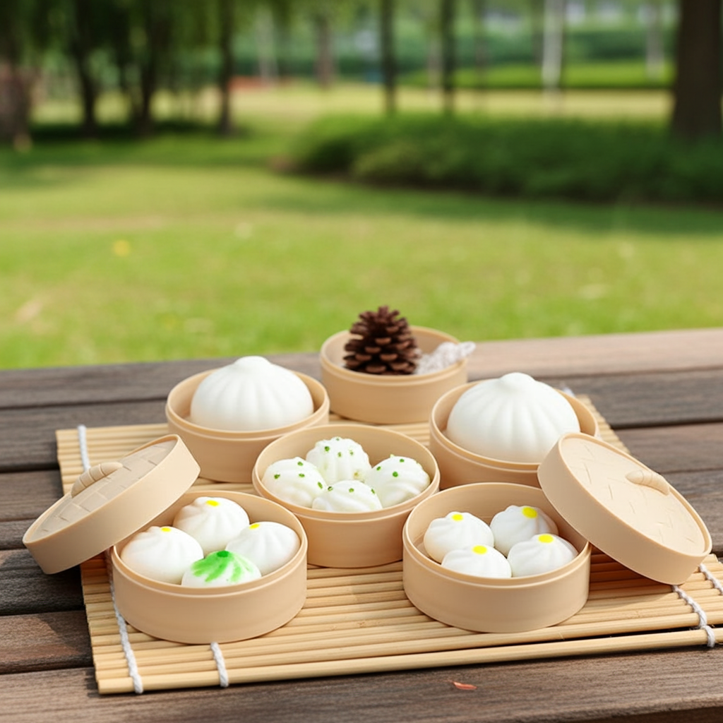 1Set Steamed Stuffed Bun Squeeze Antistress Slow Rebound Spoof Stress Relief Toy